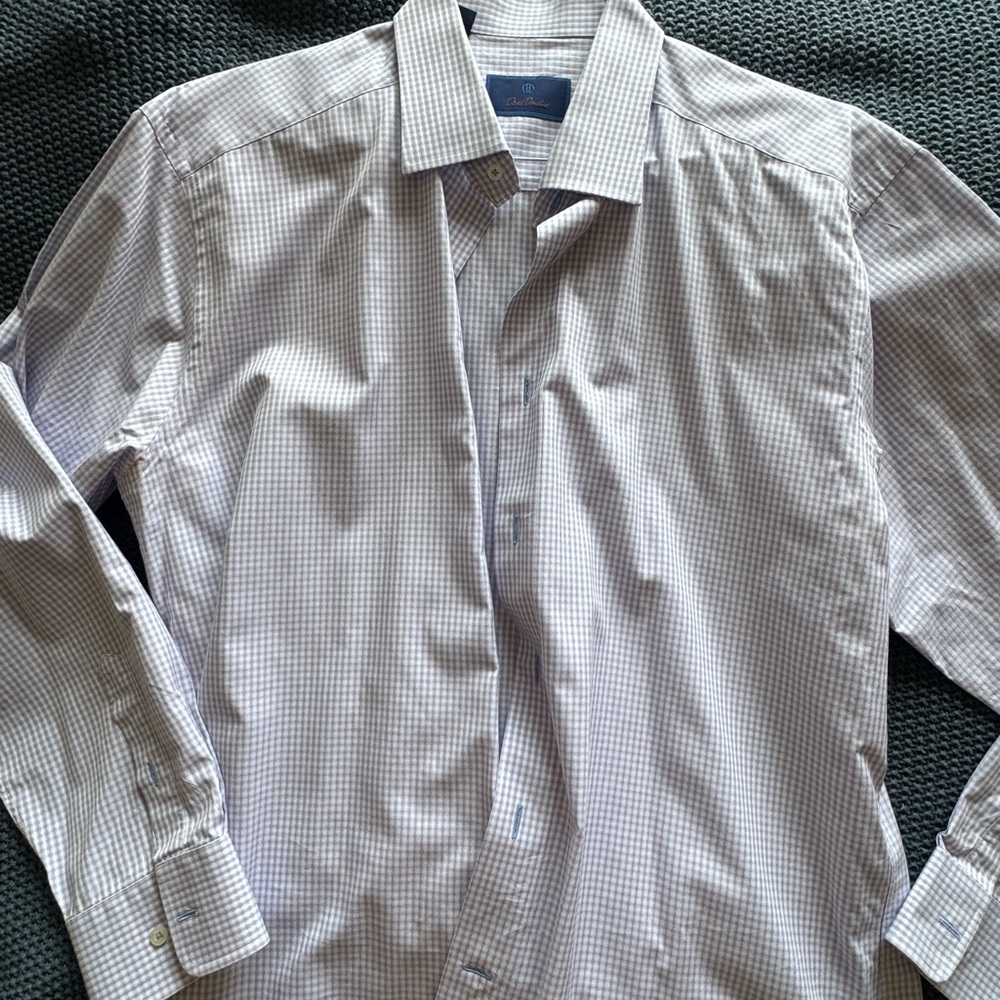 David Donahue White and Gray Dress Shirts